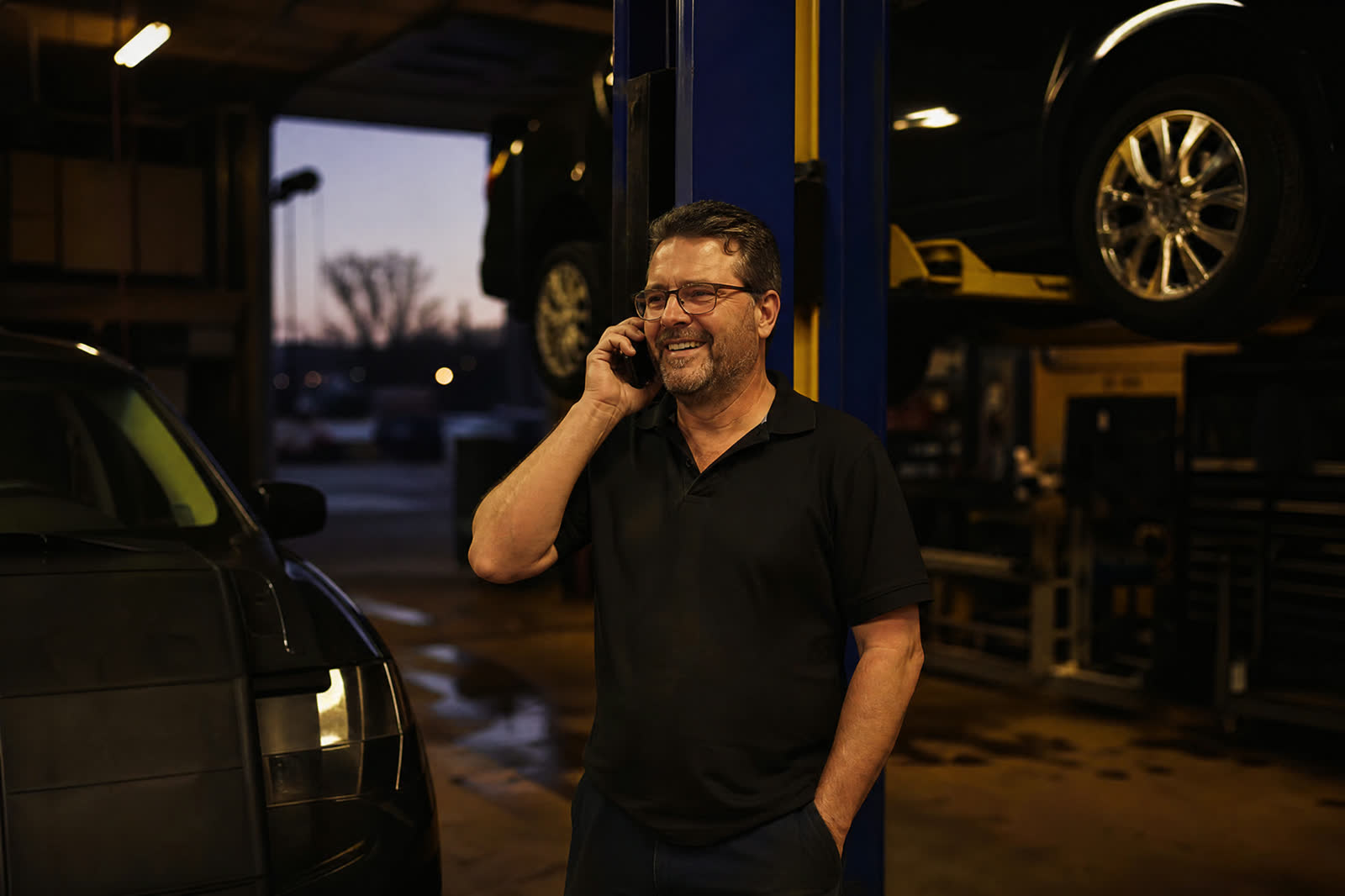 Business owner taking the call